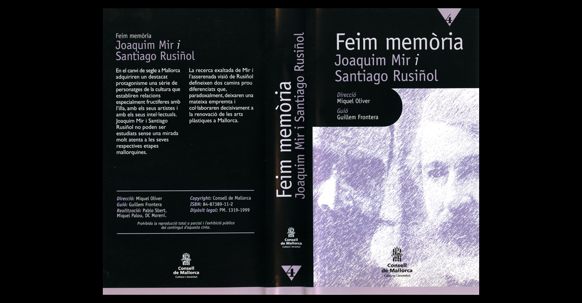 Caràtula del VHS <i>Joaquim Mir i Santiago Rusiñol</i> (1999)